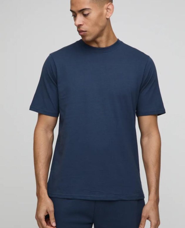 Navy blue cotton shirt