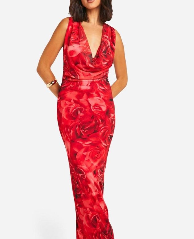 Cowl Neck Maxi Dress